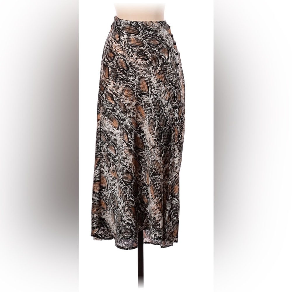 Like new Zara Snake print satin skirt size XS
